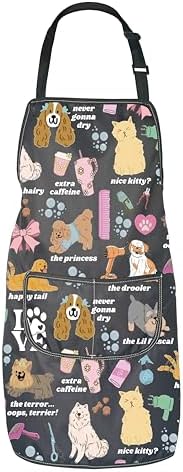 JNIAP Pet Stylist Gift Dog Grooming Salon Apron Do-g Coiffeur Gift by JNIAP