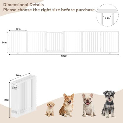 SNUOWU Full Metal Freestanding Dog Gate - Image 3
