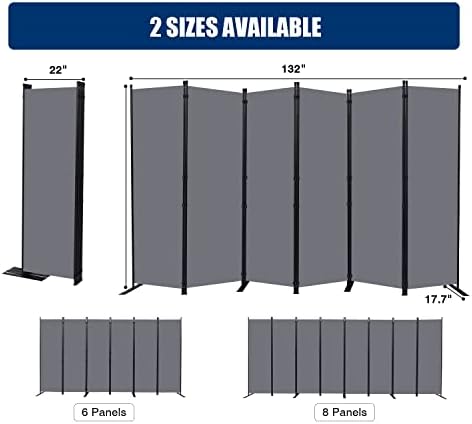 6 Panel Wide Room Divider Wall Screen - Image 5