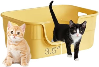 Low Entry Kitty Litter Box for Small Cats, Kittens Litter Boxes by TehoaoWomensClothes