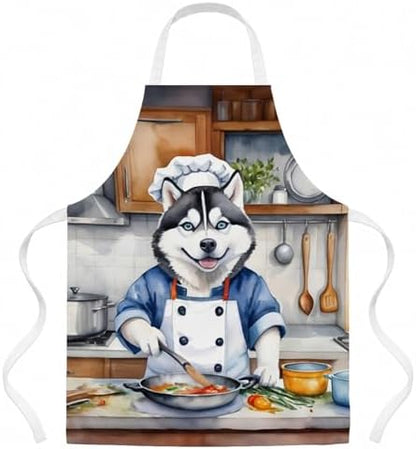 Caroline's Treasures Siberian Husky The Chef Apron Cooking Kitchen Server by CarolinesTreasures