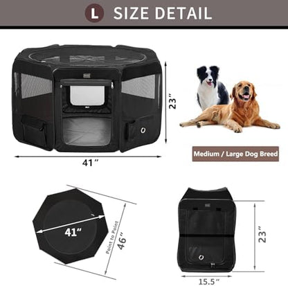 DONORO Dog Playpen Portable Pet Play Pens - Image 4