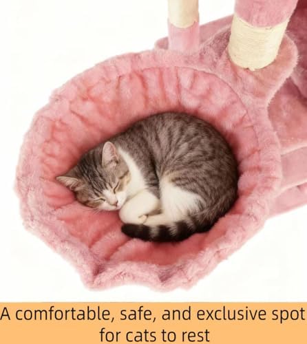 Cat Tree, 68-Inch Cat Tower for Indoor Cats, Plush Multi-Level Cat Condo - Image 4