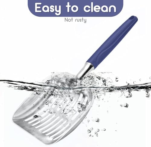 Showvigor Cat Litter Scoop, Metal Cat Scooper, Plastic Handle Scoop, Sifting - Image 5