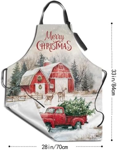 Sweetshow Cute Dog Apron with 2 Pockets and Adjustable Neck Waterproof Kitchen - Image 5