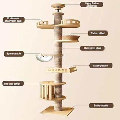 Yinanroa Mekidulu Floor to Ceiling Cat Tree - Image 5