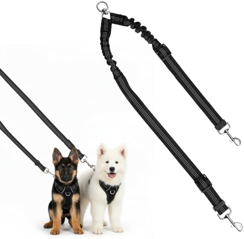 Double Dog Leash for Two Dogs, No Pull Two Dog Leash, No Tangle for Small 2 by Tyqour