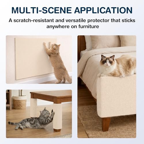 157.5" x 15.8" Cat Scratch Furniture Protector, Self-Adhesive Couch Protector - Image 4
