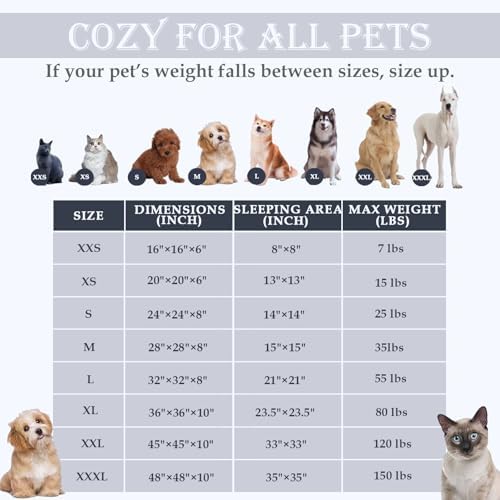 Washable Calming Dog & Cat Bed for Ultra Large Small Medium Size Pet - Image 4