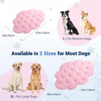 Q-Max>0.5 Dog Cooling Mat, Cloud Pink - Image 4