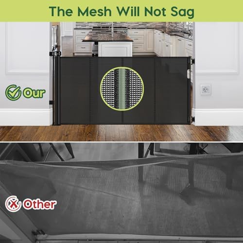 Reinforced 55" Wide Retractable Baby Gates - Image 3