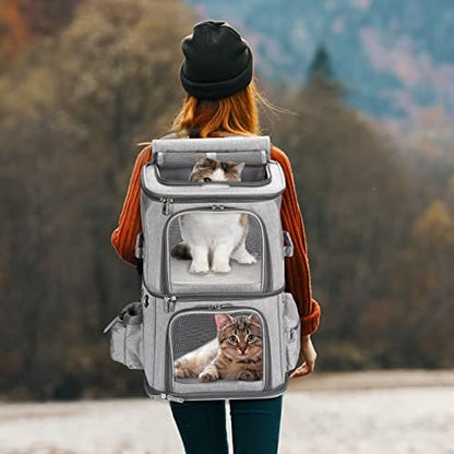 HOVONO Double-Compartment Cat Backpack Carrier - Image 7