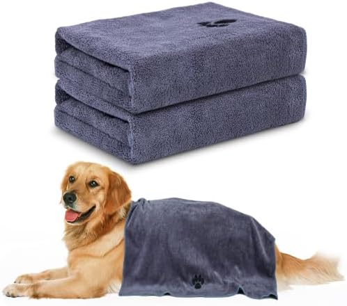 2 Pack Microfiber Dog Towels for Drying Dogs, Super Absorbent and Soft by Unknown