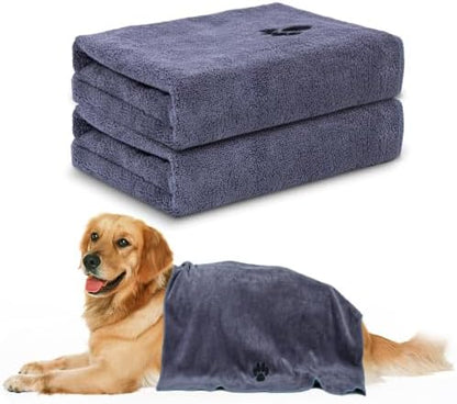 2 Pack Microfiber Dog Towels for Drying Dogs, Super Absorbent and Soft by Unknown