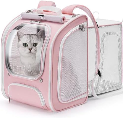 Pecute Cat Backpack Carrier, Cat Bubble, 12.6" L x 10.2" W x 16.5" H by pecute