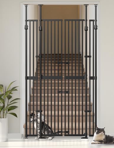 Extra Tall Cat Gate for Doorway, Pressure Mounted Pet Gate by Sprouterie