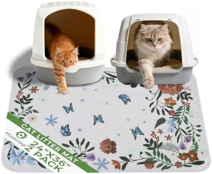 Homimp Cat Litter Mat, Litter Trapping Mat 2 Pack, Contains Mess from Box by HOMIMP