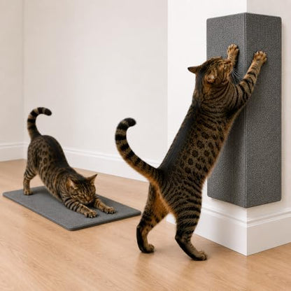 Wall Cat Scratcher & Corner Cat Scratcher – Indoor Scratching Post by Unknown