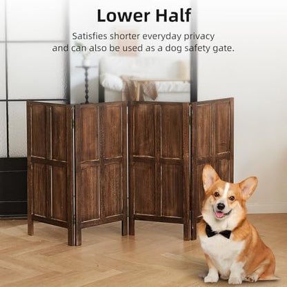 4 Panel Room Divider, 2-in-1 Detachable Privacy Screen - Image 4