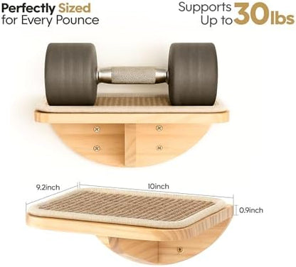 4-PCS Cat Wall Shelves with Foam-Padded Bed & Sisal Steps - Image 6