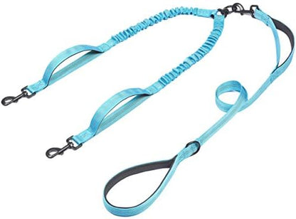 iYoShop Double Dog Leash with 3 Extra Traffic Handles, 15-120 lbs by iYoShop