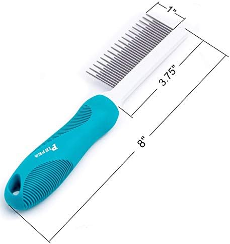 Pet Comb, Long & Short Stainless Steel Teeth Grooming Comb - Image 2