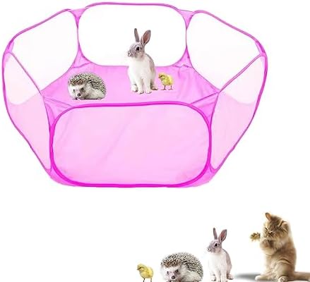 Small Animals Playpen, Portable Pop-up Open Interactive Pet Tent, Indoor by Sheldamy