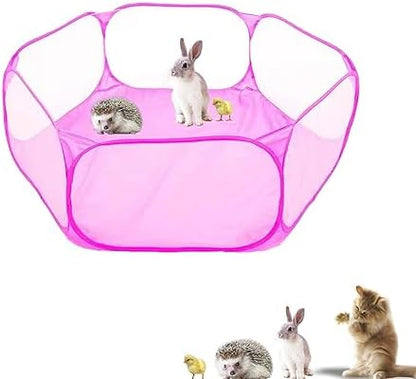 Small Animals Playpen, Portable Pop-up Open Interactive Pet Tent, Indoor by Sheldamy