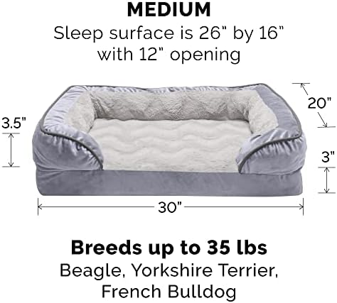 Furhaven Orthopedic Dog Bed for Medium/Small Dogs w/ Removable Bolsters & - Image 3