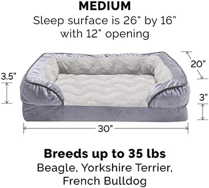Furhaven Orthopedic Dog Bed for Medium/Small Dogs w/ Removable Bolsters & - Image 3