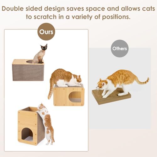 EHEYCIGA Cardboard Cat Scratcher House, 17-Inch Cat Scratch pad - Image 4