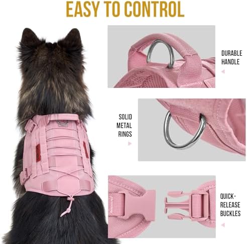 OneTigris Tactical Dog Harness No-Pull Service Vest - Image 4