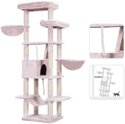 Heybly Cat Tree, 68 inch Multi-Level Cat Tower - Image 5