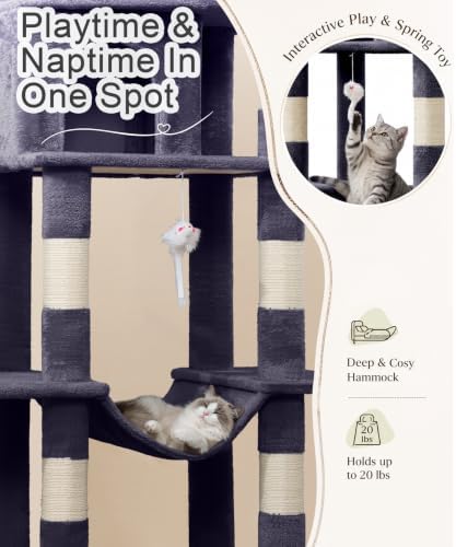 Cat Tower, 71 Inch Heavy Duty Cat Tree - Image 6
