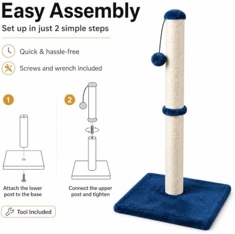 Dimaka 29" Tall Cat Scratching Post, Claw Scratcher - Image 3