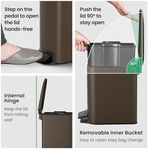 Cesun Small Bathroom Trash Can - Image 5