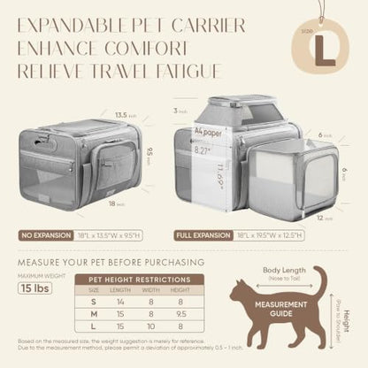 Top-Side Expandable Pet Carrier, Treat Window - Image 4