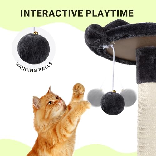 Allewie 64 Inches Multi-Level Cat Tree Tower - Image 5
