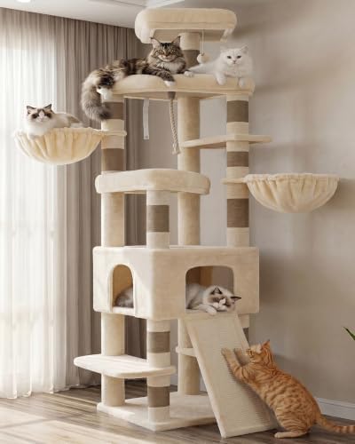 Heybly Cat Tree, 82.7″ Extra Tall Cat Tower by HEYBLY