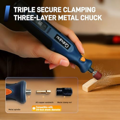 Cordless Rotary Tool Kit Mini, 7.4V 12-Speed Power USB Rechargeable - Image 6