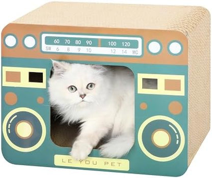Radio Cat Scratcher Cardboard Lounge Bed by FluffyDream