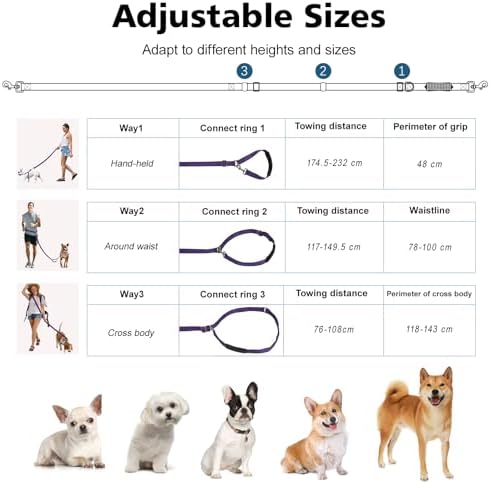 8.5ft Hands Free Dog Leash Adjustable - Image 4