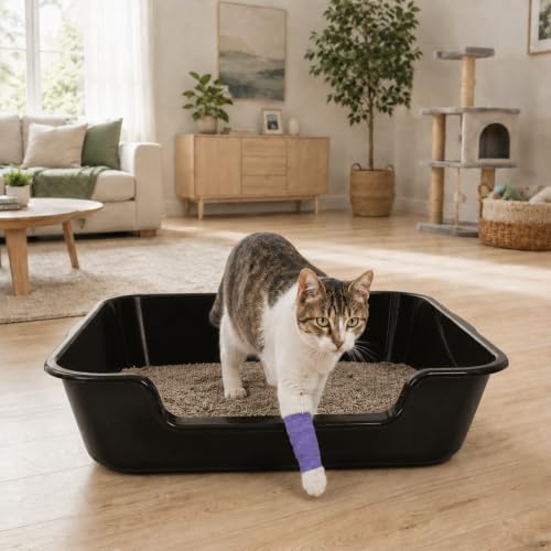 Extra Large Low Entry ABS Cat Litter Box, 1 Pack - Image 3