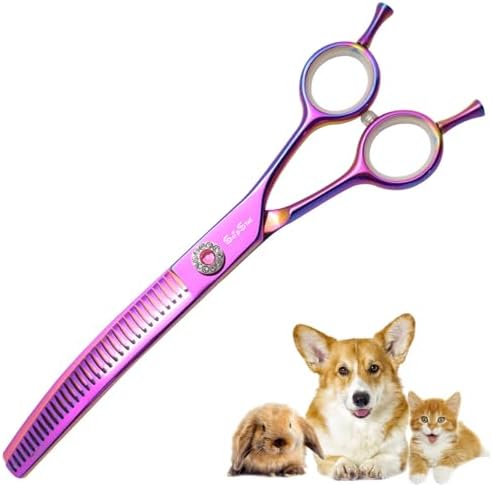 7in 25° Curved 33 Teeth Chunker Dog Grooming Scissors by SnipStar