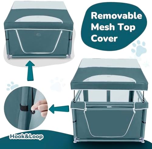 Dog Kitten Playpen with Cover - Image 2
