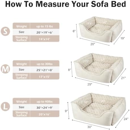 JOEJOY Rectangle Dog Bed for Large Medium Small Dogs - Image 5