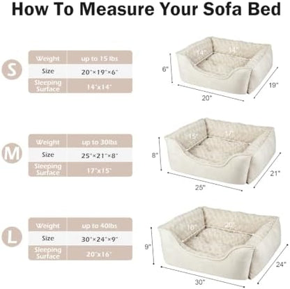 JOEJOY Rectangle Dog Bed for Large Medium Small Dogs - Image 5