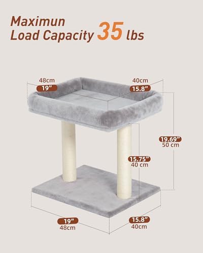 19" Small Cat Tree with Scratching Post - Image 5