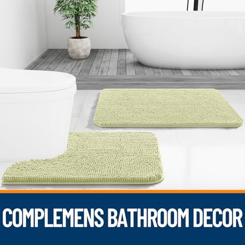 OLANLY Bathroom Rugs 36x24, Extra Soft Absorbent Chenille Bath Rugs - Image 7