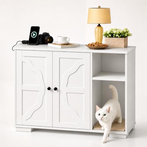 Garvee Cat Litter Box Enclosure, Large Cat House by Garvee
